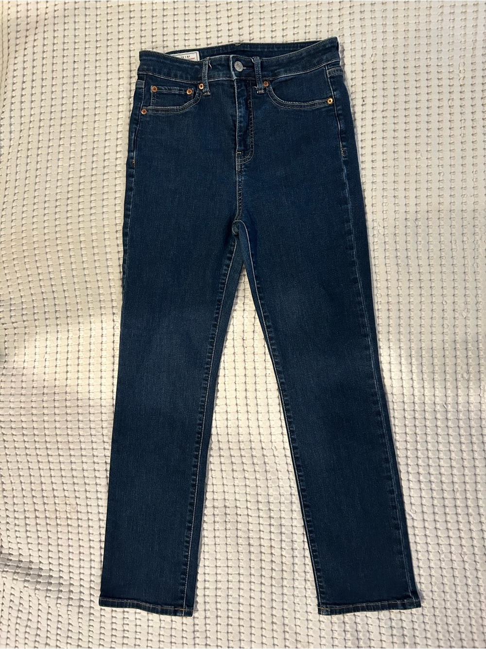 GAP Classic Straight-Leg Dark Blue High-Rise Jeans
